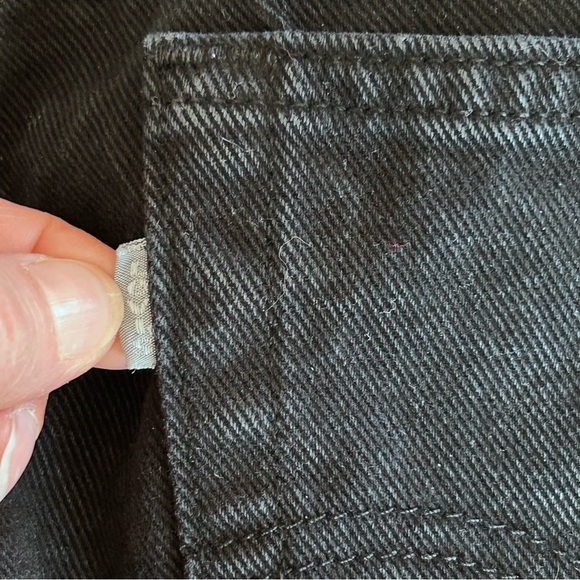 LEVI’S SILVERTAB VTG 90s Loose Black Cotton Rigid Crop Black 30x25 USA - Picture 13 of 14